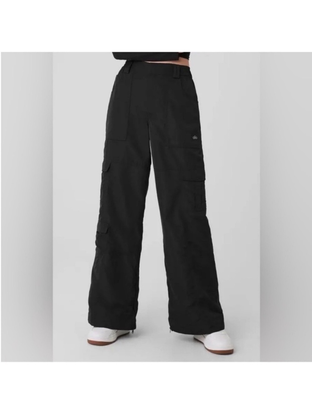 Alo Yoga All That Cargo High Rise Trouser Pants Black 30.5" Sz XS 2-4 W51301R